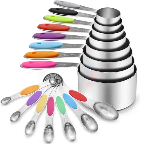 stainless steel measuring spoons in gift box|Baking Gift Box Stainless Steel Measuring Cups and Magnetic.